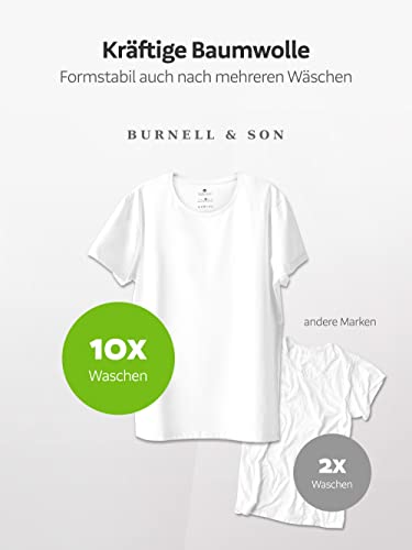 Weißes T-Shirt Herren Burnell & Son Herren T-Shirt 3er Pack