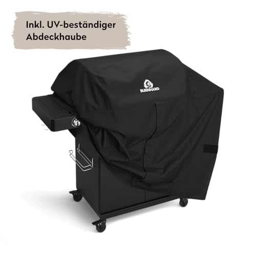 Gasgrill schwarz BURNHARD 6-Brenner Gasgrill Fat FRED Deluxe