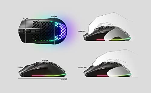 SteelSeries-Maus SteelSeries Aerox 3 Wireless, RGB Gaming-Mouse