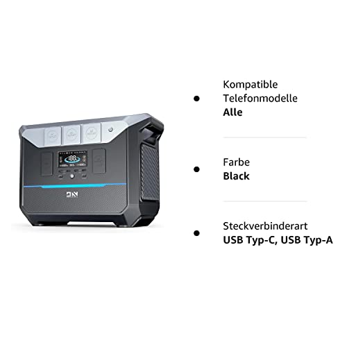 Powerbank mit Steckdose DaranEner NEO2000 2000W Tragbare Powerstation