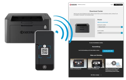 Schwarz-Weiß-Laserdrucker Kyocera Klimaschutz-System PA2001