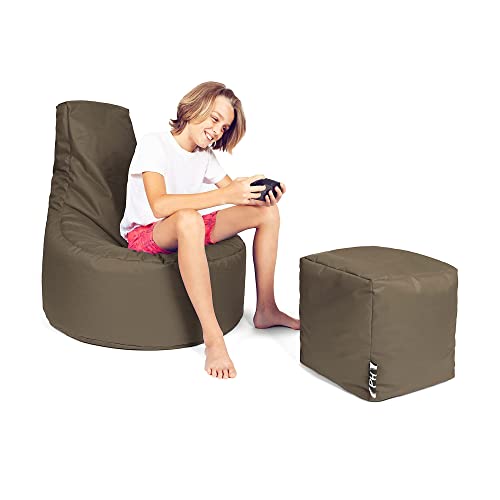 Gaming-Sitzsack PATCH HOME Gamer Sessel Sitzsack inkl. Würfel Bean