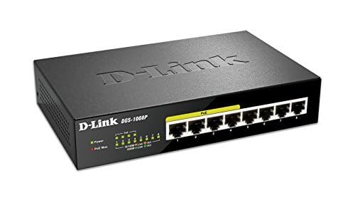 D-Link-Switch D-Link DGS-1008P Switch, Netzwerk-Switch