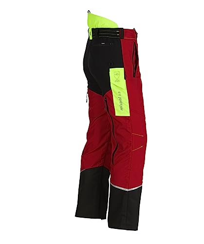 Schnittschutzhose KOX Mistral 3.0 Rot/Gelb Gr. 50