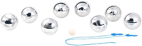 Boule PEARL Kugeln: – & Boccia-Spiel: 8 Metall-, 1 Holz-Kugel