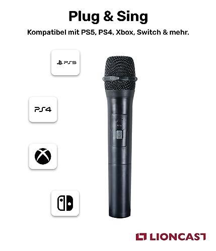 Karaoke-Mikrofon Lioncast Wireless Mikrofon 2er Set, Playstation