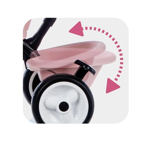 Kinderdreirad Smoby – Baby Driver Plus Rosa – 3-in-1 Kinder Dreirad