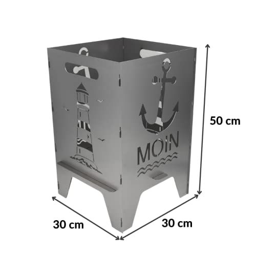 Feuertonne Feuertonnen Bertling ® Mit Maritim Motiv, Stabile