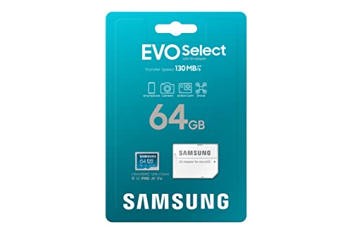 Micro-SD-64GB Samsung EVO Select microSD-Karte + SD-Adapter