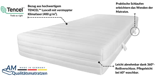 Matratze 80 x 200 cm AM Qualitätsmatratzen 7-Zonen