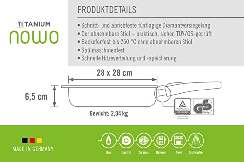 Woll-Pfanne Woll Nowo Titanium Grillpfanne, viereckig, mit Rillen