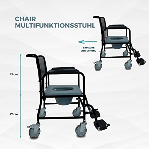 Toilettenstuhl Mobiclinic, mit Rollen, Barco, Europäische Marke