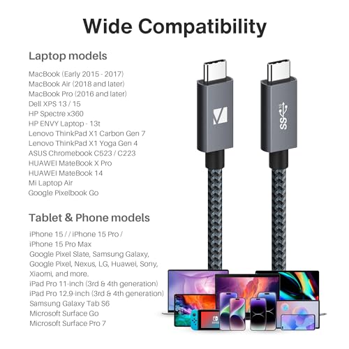 USB-C-Kabel IVANKY USB C auf USB C Kabel 2M, USB 3.2 Gen2×2