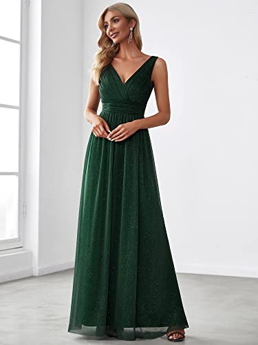 Abendkleid Ever-Pretty Damen V-Ausschnitt Ärmellos Hohe Taille