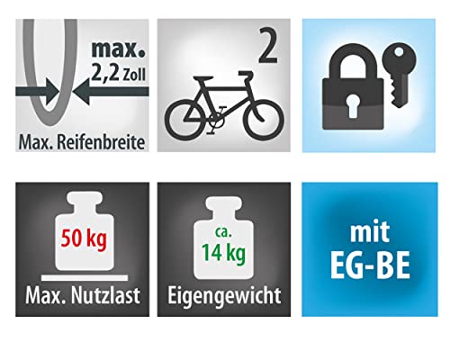 Fahrradträger 2 Fahrräder EUFAB 11417 Fahrradträger JAMES