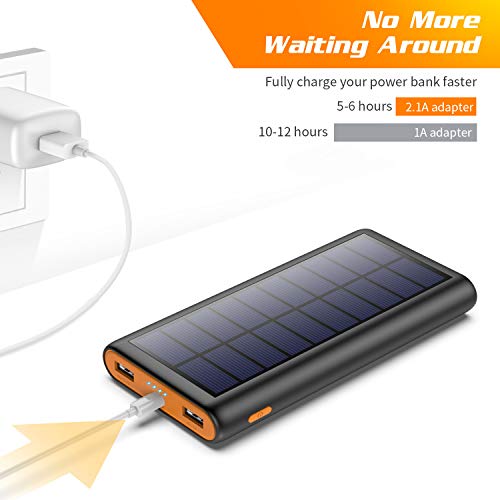 Solar-Powerbank QTshine Solar Powerbank 26800mAh, Extern