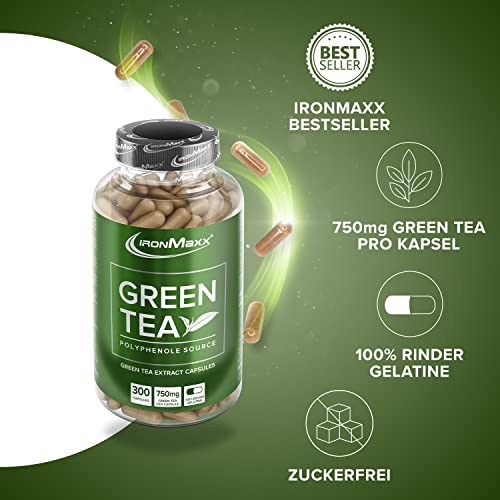 Grüner-Tee-Kapseln IronMaxx Green Tea – 300 Kapseln