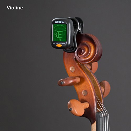 Stimmgerät CASCHA für Gitarre, Ukulele, Bass, Geige, Digital