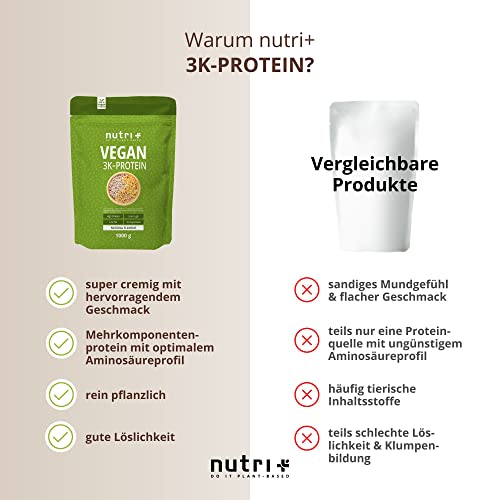 Eiweißpulver Nutri + Veganes Neutral ohne Süßungsmittel