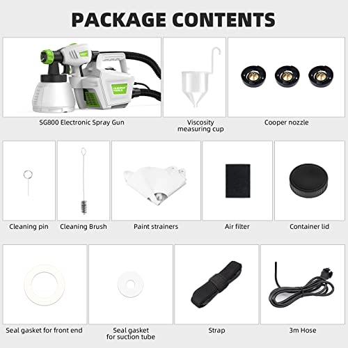 Elektrische Farbspritzpistole Huepar Tools 800W Farbsprühsystem