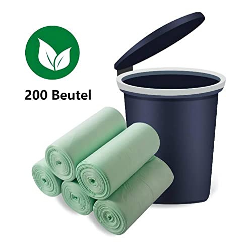 Kompostierbare Müllbeutel AURMOO 200 Biotüten 8L, Bio