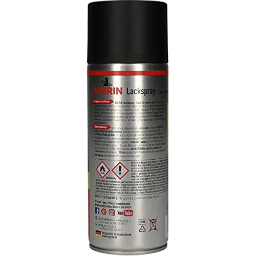 Lackspray NIGRIN , 400 ml, mattschwarzer Autolack