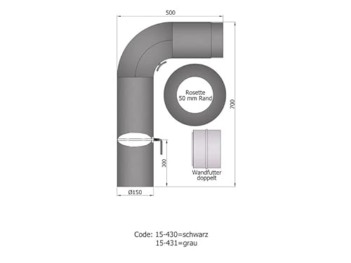 Ofenrohr AdoroSol Vertriebs GmbH Fullform Bogenrohrset