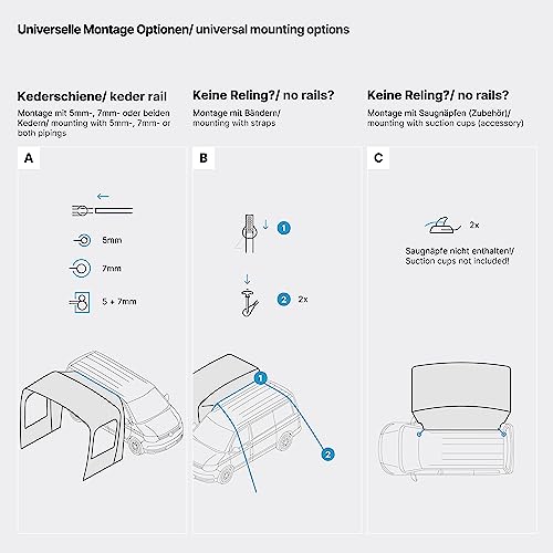 Heckzelt qeedo Motor Canopy Bus, Stabiles Vorzelt inkl. Vordertür