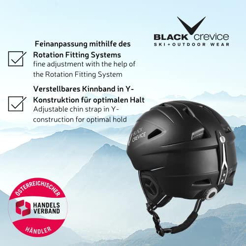 Snowboardhelm Black Crevice Erwachsene Skihelm Streif, matt