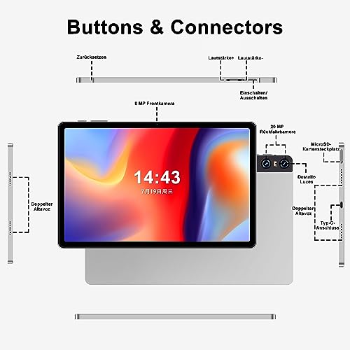 Tablet 11 Zoll SEBBE Android 13 Tablet 2K Display Tablet Octa-Core