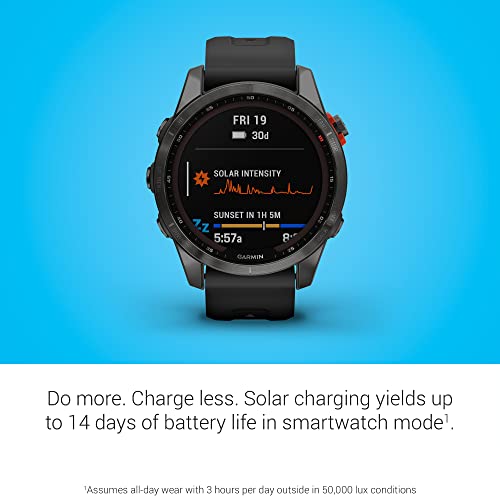 Outdoor-Uhr Garmin Fenix 7S Solar, Abenteuer-Smartwatch