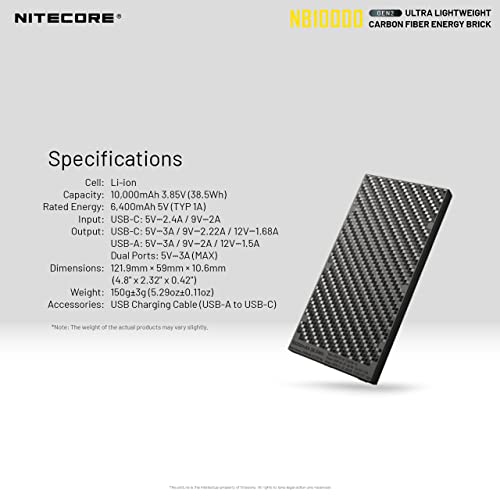 Powerbank 10.000 mAh Nitecore NB10000 Externer Akku