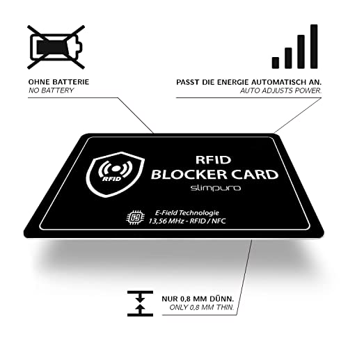 RFID-Blocker slimpuro RFID Blocker Karte DEKRA Geprüft – NFC