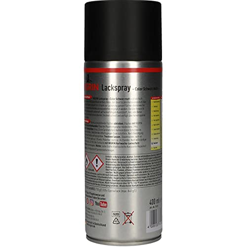 Lackspray NIGRIN , 400 ml, mattschwarzer Autolack