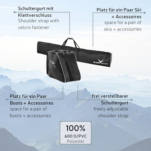 Skitasche Black Crevice, Kombi-Set aus Skisack & Skischuhtasche