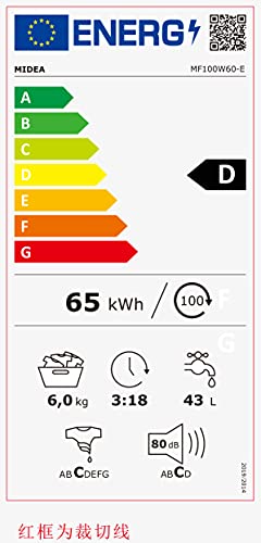 Waschmaschinen Midea MF100W60-E Waschmaschine / 6KG / 40cm tief Slim