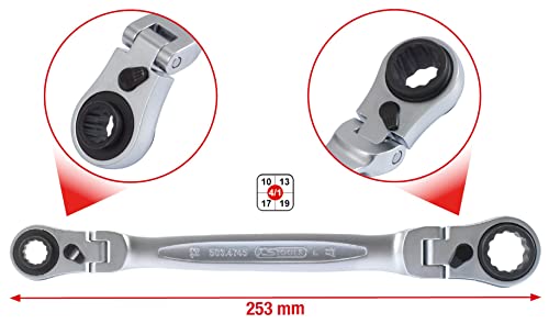 Ringratschenschlüssel KS Tools 503.4745 4 in 1 GEARplus