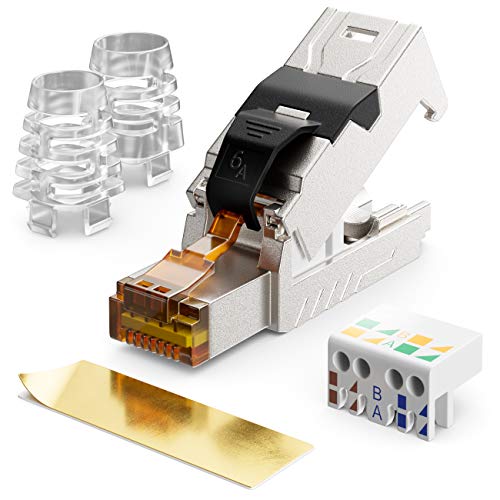 RJ45-Stecker deleyCON 1x CAT 6a Netzwerkstecker RJ45 mit LSA