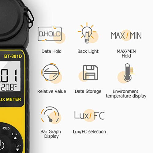 Luxmeter BTMETER BT-881D Digital Illuminance Light Meter