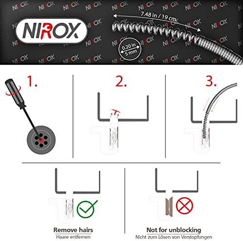 Rohrreinigungsspirale Nirox 3 m x 5 mm, Rohrspirale