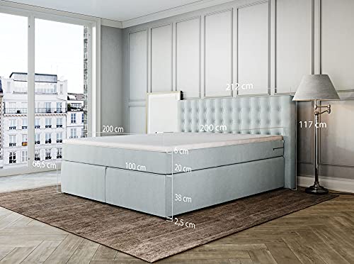 Boxspringbett 200 x 200 cm Betten Jumbo King Boxspringbett 200×200 cm