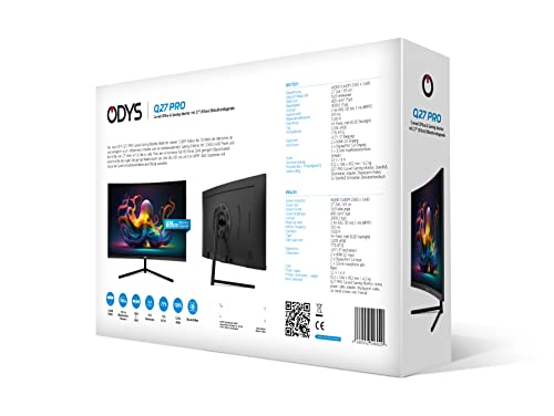 165-Hz-Monitor Odys Q27 PRO 69cm (27″) WQHD Curved