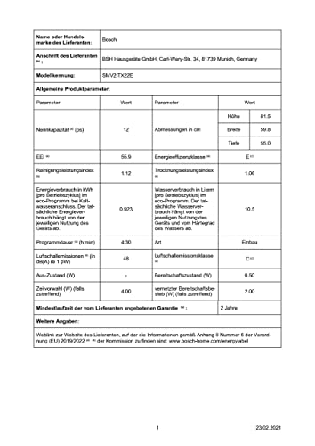 XXL-Geschirrspüler (vollintegrierbar) Bosch Hausgeräte Bosch