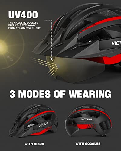 Fahrradhelm mit Visier Victgoal Fahrradhelm MTB Mountainbike Helm