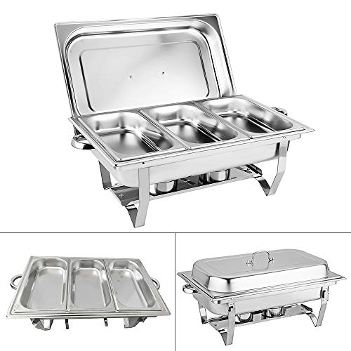 Chafing Dish DIFU 9L 3 Grid Profi Speisewärmer Wärmebehälter