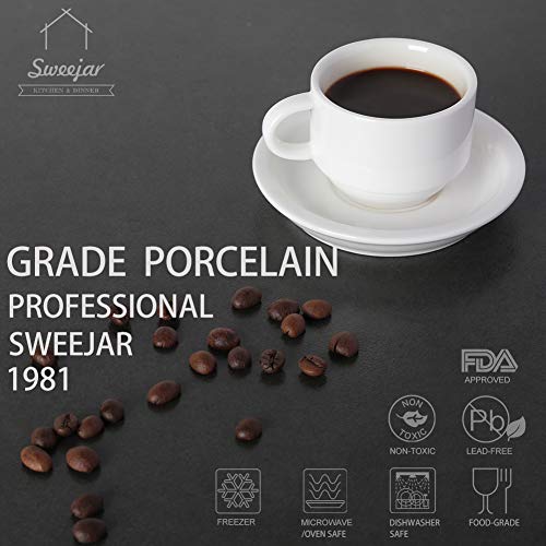 Espresso-Tassen Sweejar Home Porzellan- u. Untertasse, stapelbar