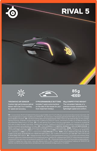 SteelSeries-Maus SteelSeries Rival 5, Gaming-Maus, TrueMove Air