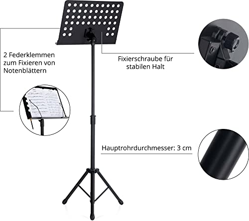 Notenständer Pronomic OS-01P Orchesterpult Lochblech Ständer