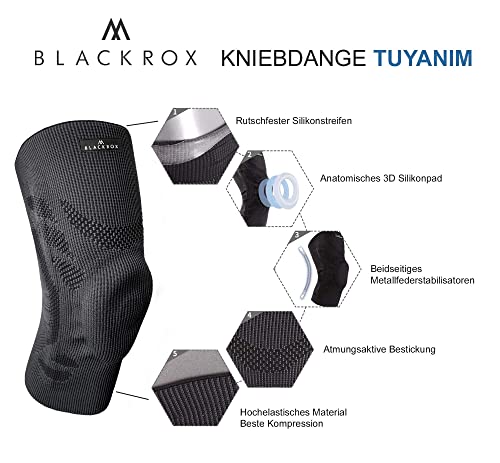 Kniebandage BLACKROX TUYANIM Sport Kraftsport Damen Herren