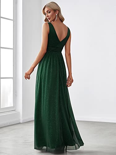 Abendkleid Ever-Pretty Damen V-Ausschnitt Ärmellos Hohe Taille